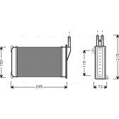Heat Exchanger, interior heating AVA QUALITY COOLING  - FD6098