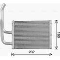Heat Exchanger, interior heating AVA QUALITY COOLING  - MZ6299