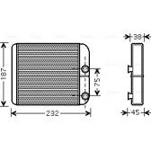 Heat Exchanger, interior heating AVA QUALITY COOLING  - VO6129