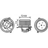 Electric Motor, interior blower AVA QUALITY COOLING  - AL8138
