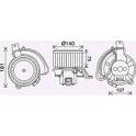 Heater blower motor AVA QUALITY COOLING  - AL8154