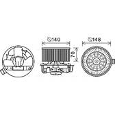 Electric Motor, interior blower AVA QUALITY COOLING  - DA8010
