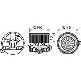 Electric Motor, interior blower AVA QUALITY COOLING  - DN8383
