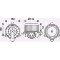 Electric Motor, interior blower AVA QUALITY COOLING  - FD8626