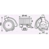 Electric Motor, interior blower AVA QUALITY COOLING  - OL8689