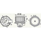 Electric Motor, interior blower AVA QUALITY COOLING  - PE8406