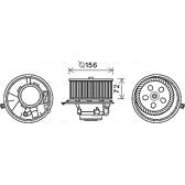 Electric Motor, interior blower AVA QUALITY COOLING  - RT8581