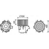 Electric Motor, interior blower AVA QUALITY COOLING  - RT8599