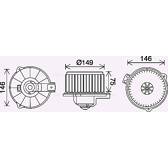 Electric Motor, interior blower AVA QUALITY COOLING  - TO8735