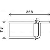 Heat Exchanger, interior heating AVA QUALITY COOLING  - MTA6254
