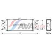Intercooler, inlaatluchtkoeler AVA QUALITY COOLING  - IVA4045