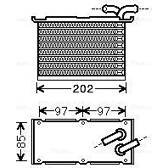 Intercooler (échangeur d'air) AVA QUALITY COOLING  - VN4397