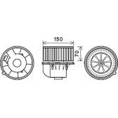 Elektrische motor, interieurventilatie AVA QUALITY COOLING  - VN8354