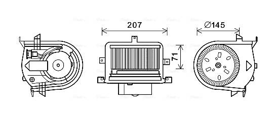 Electric Motor, interior blower