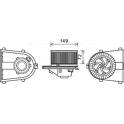 Electric Motor, interior blower AVA QUALITY COOLING  - AI8378