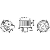 Interior Blower AVA QUALITY COOLING  - PE8378