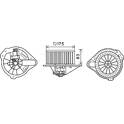Electric Motor, interior blower AVA QUALITY COOLING  - VO8182