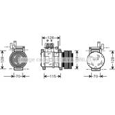 Kompressor, Klimaanlage AVA QUALITY COOLING  - BWK073