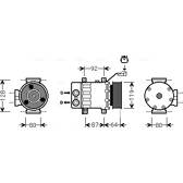 Kompressor, Klimaanlage AVA QUALITY COOLING  - JEAK047