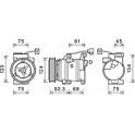 Kompressor, Klimaanlage AVA QUALITY COOLING  - MZAK219
