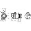 Kompressor, Klimaanlage AVA QUALITY COOLING  - VOAK143