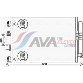 Kondensor, klimatanläggning AVA QUALITY COOLING  - FD5654D