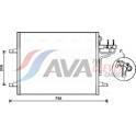 Kondensor, klimatanläggning AVA QUALITY COOLING  - FDA5483
