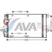 Kondensor, klimatanläggning AVA QUALITY COOLING  - OLA5326D