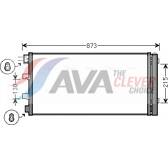Kondensor, klimatanläggning AVA QUALITY COOLING  - RTA5475D
