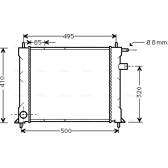Kühler, Motorkühlung AVA QUALITY COOLING  - AU2110