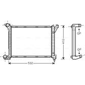 Kühler, Motorkühlung AVA QUALITY COOLING  - BWA2263