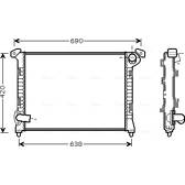 Kühler, Motorkühlung AVA QUALITY COOLING  - BWA2314