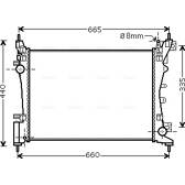 Kühler, Motorkühlung AVA QUALITY COOLING  - CNA2261