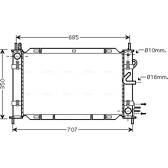 Kühler, Motorkühlung AVA QUALITY COOLING  - FDM388
