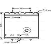 Kühler, Motorkühlung AVA QUALITY COOLING  - PEA2314
