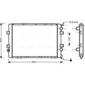 Kühler, Motorkühlung AVA QUALITY COOLING  - RTA2264