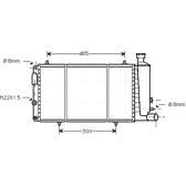 Kühler, Motorkühlung AVA QUALITY COOLING  - CNA2033