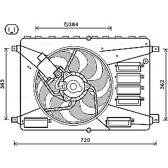 Lüfter, Motorkühlung AVA QUALITY COOLING  - FD7556