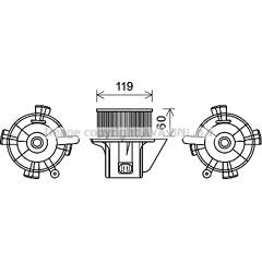 Moteur électrique (pulseur d'air habitacle) AVA QUALITY COOLING  - CN8299