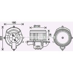 Moteur électrique (pulseur d'air habitacle) AVA QUALITY COOLING  - CN8310