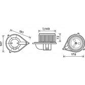 Moteur électrique (pulseur d'air habitacle) AVA QUALITY COOLING  - FT8426