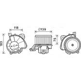 Moteur électrique (pulseur d'air habitacle) AVA QUALITY COOLING  - FT8431