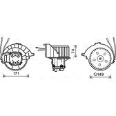 Moteur électrique (pulseur d'air habitacle) AVA QUALITY COOLING  - OL8627