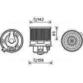 Moteur électrique (pulseur d'air habitacle) AVA QUALITY COOLING  - PE8371