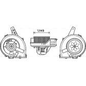 Moteur électrique (pulseur d'air habitacle) AVA QUALITY COOLING  - ST8044