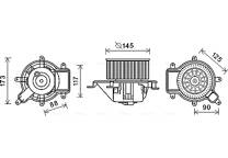Motor eléctrico, ventilador habitáculo