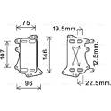 Oil Cooler, automatic transmission AVA QUALITY COOLING  - BW3556