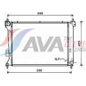 Radiador, arrefecimento do motor AVA QUALITY COOLING  - HY2309
