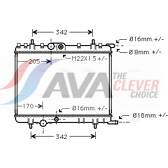 Radiador, arrefecimento do motor AVA QUALITY COOLING  - PE2300