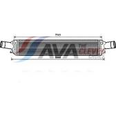 Radiador do ar de sobrealimentação AVA QUALITY COOLING  - AIA4319